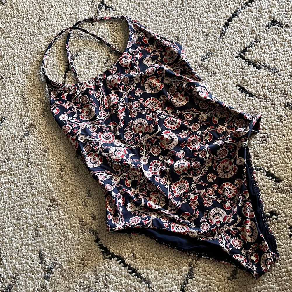 The upside swimsuit paisley reversible